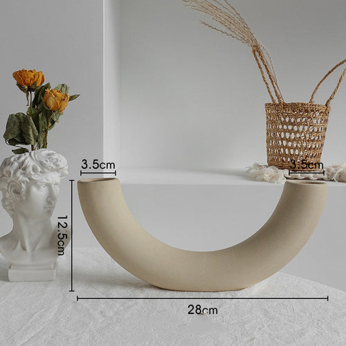 Simplicity Ceramic Vase Dry Flower Arrangement Home Decoration