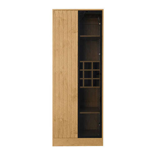 LuneluX_Home – Bathroom Cabinet with Glass Doors, LED Lighting &