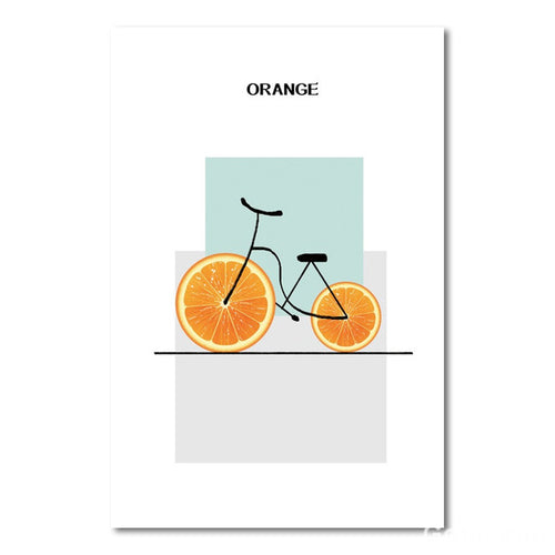 Line Fruit Posters Canvas Painting Modular Picture