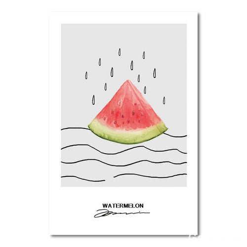 Line Fruit Posters Canvas Painting Modular Picture