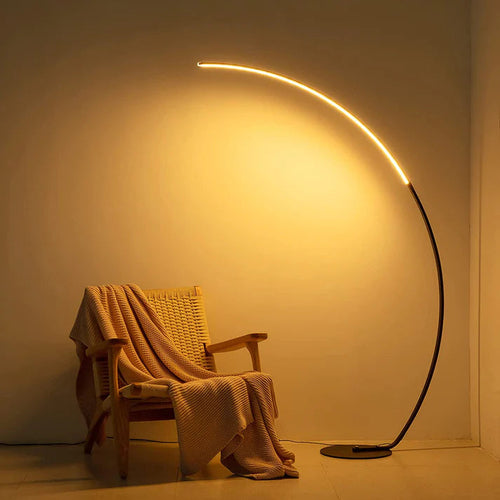 Modern Curved RGBW Floor Lamp | Sleek Ambient Lighting for Home