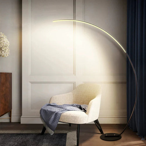 Modern Curved RGBW Floor Lamp | Sleek Ambient Lighting for Home